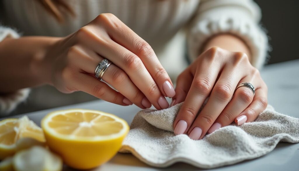 découvrez des méthodes naturelles et efficaces pour nettoyer vos bagues en argent et préserver leur éclat exceptionnel sans abîmer vos bijoux.