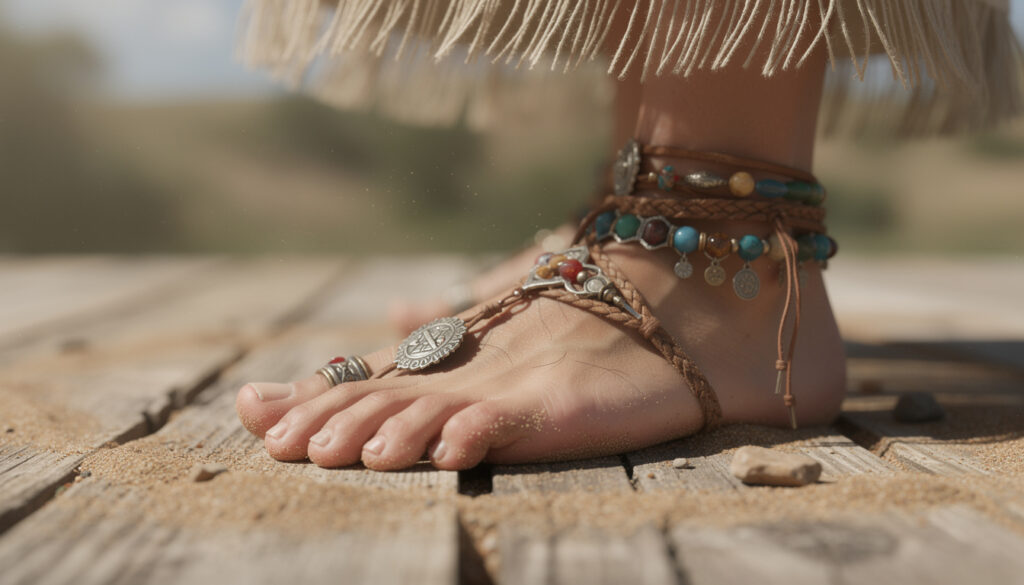 découvrez pourquoi les bijoux de pied ethniques sont l'accessoire idéal pour parfaire un look bohème, alliant authenticité, originalité et charme naturel.