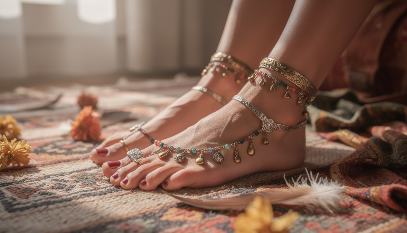 découvrez pourquoi les bijoux de pied ethniques sont l'accessoire parfait pour sublimer un look bohème, en apportant une touche d'originalité et d'élégance naturelle à votre style.