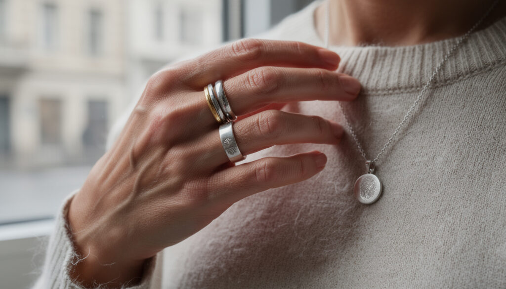 découvrez pourquoi les bijoux empreinte digitale séduisent de plus en plus cette année : un symbole unique et personnalisé qui touche le cœur.