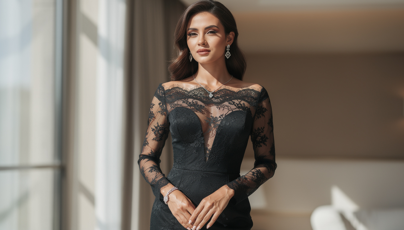 découvrez les bijoux indispensables pour sublimer votre robe en dentelle noire et briller en toutes occasions.