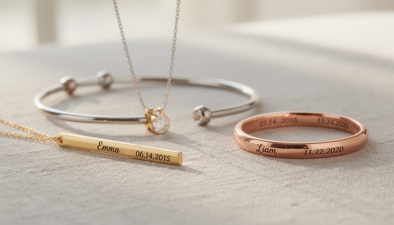 découvrez des bijoux personnalisés uniques, parfaits pour offrir un cadeau mémorable et marquer un moment spécial avec élégance et émotion.