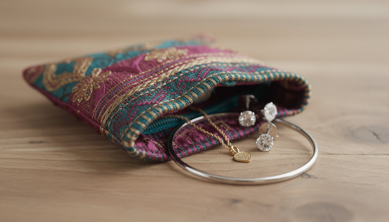 découvrez l'art de confectionner une pochette en tissu élégante pour bijoux, parfaite pour offrir un cadeau personnalisé et raffiné.