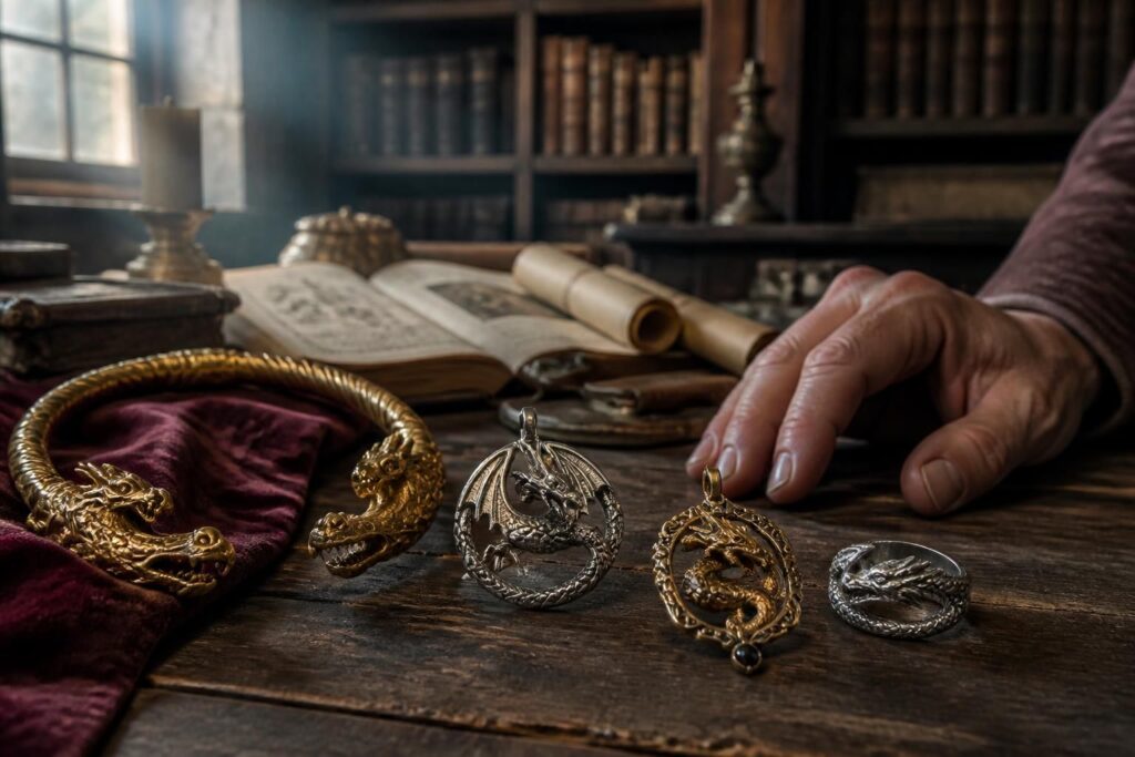 découvrez l'histoire fascinante des bijoux dragon, symboles de puissance et de mystère, à travers les âges et les cultures.